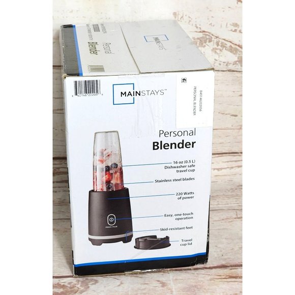Mainstay 16oz Stainless Steel Personal Blender | Easy One-Touch Operation - Picture 7 of 9